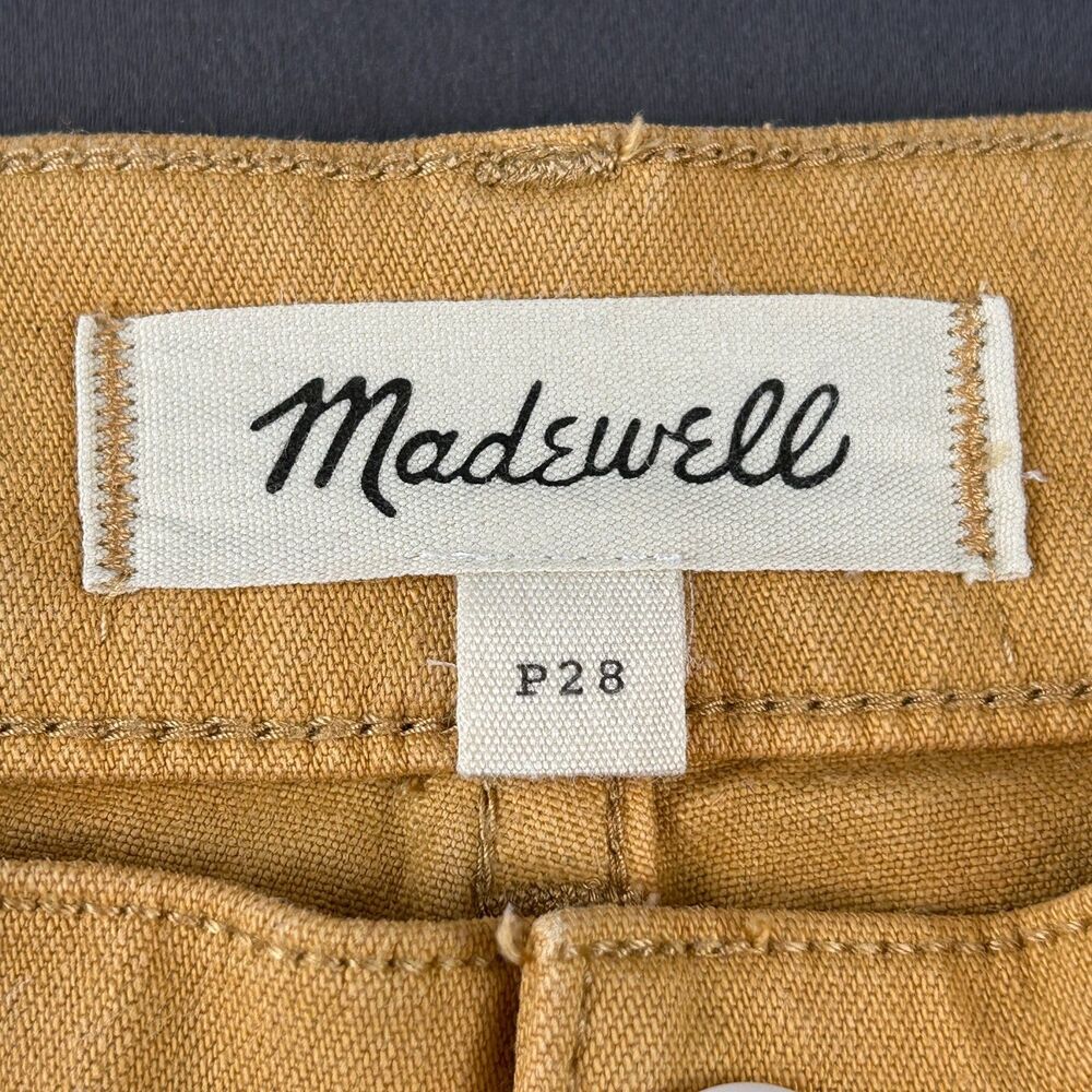 Madewell Emmett 2.0 Wide Leg Crop Pants Jeans Earthen Gold Sz 28P - Picture 3 of 7